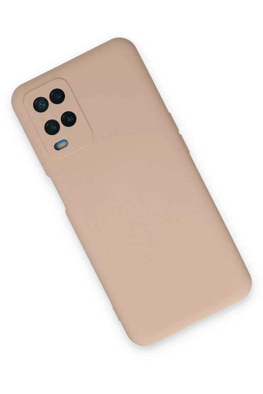 Oppo A54 4G Nano içi Kadife Silikon Kılıf - Pudra 2