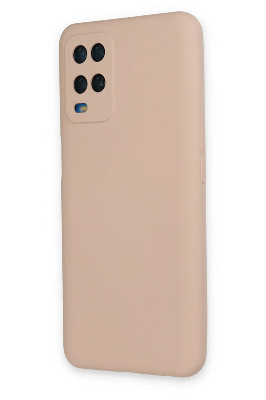 Oppo A54 4G Nano içi Kadife Silikon Kılıf - Pudra 3