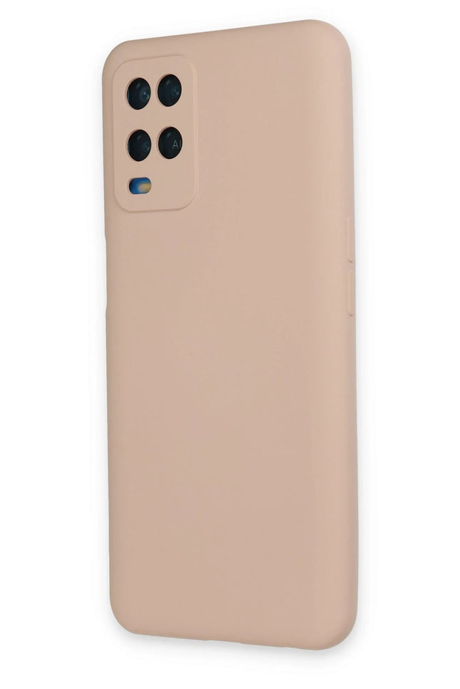 Oppo A54 4G Nano içi Kadife Silikon Kılıf - Pudra 3