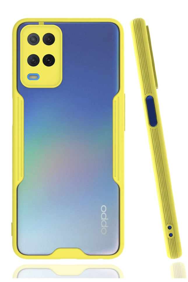 Oppo A54 4G Platin Silikon Kılıf - Sarı