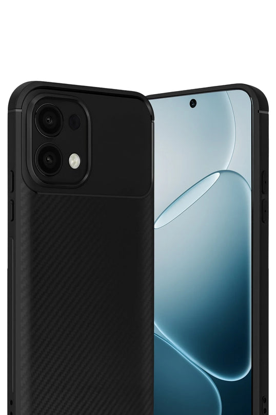 Oppo A6 Pro 4G Auto Focus Karbon Kapak Kılıf - Siyah 3