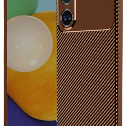 Oppo A60 Auto Focus Karbon Kapak Kılıf - Kahverengi