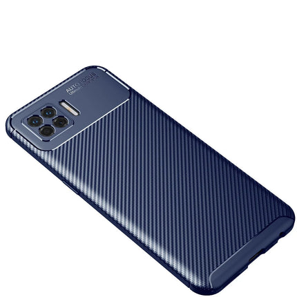 Oppo A73 Auto Focus Karbon Kapak Kılıf - Lacivert 2