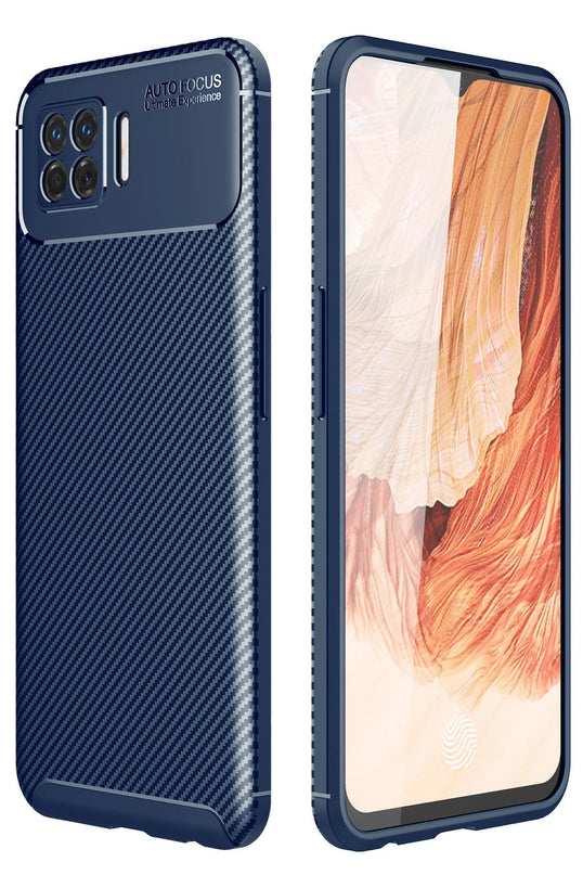 Oppo A73 Auto Focus Karbon Kapak Kılıf - Lacivert