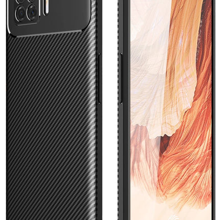 Oppo A73 Auto Focus Karbon Kapak Kılıf - Siyah