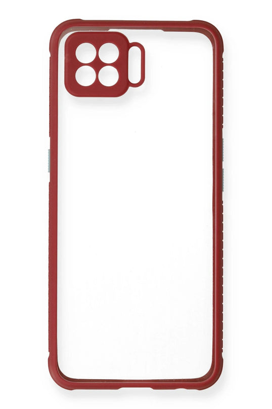 Oppo A73 Miami Şeffaf Silikon Kılıf - Fuşya 3