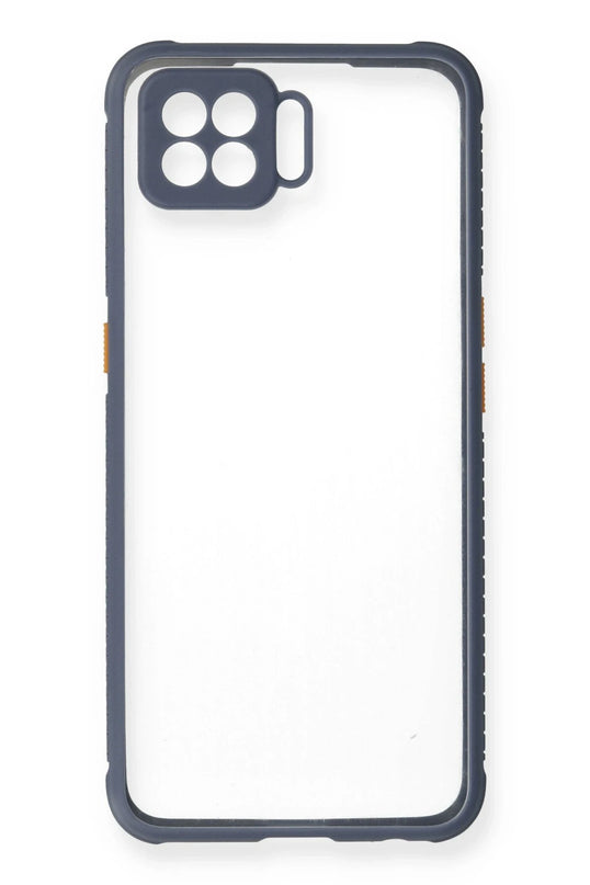 Oppo A73 Miami Şeffaf Silikon Kılıf - Gri 2