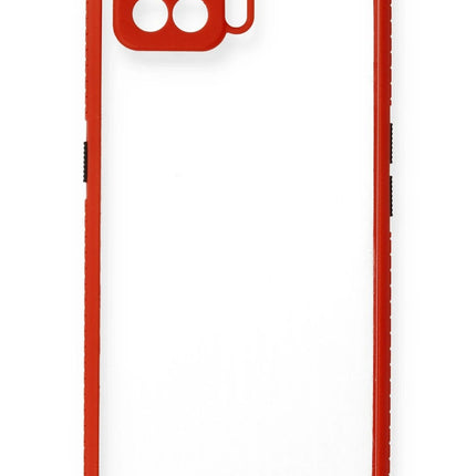 Oppo A73 Miami Şeffaf Silikon Kılıf - Kırmızı 2