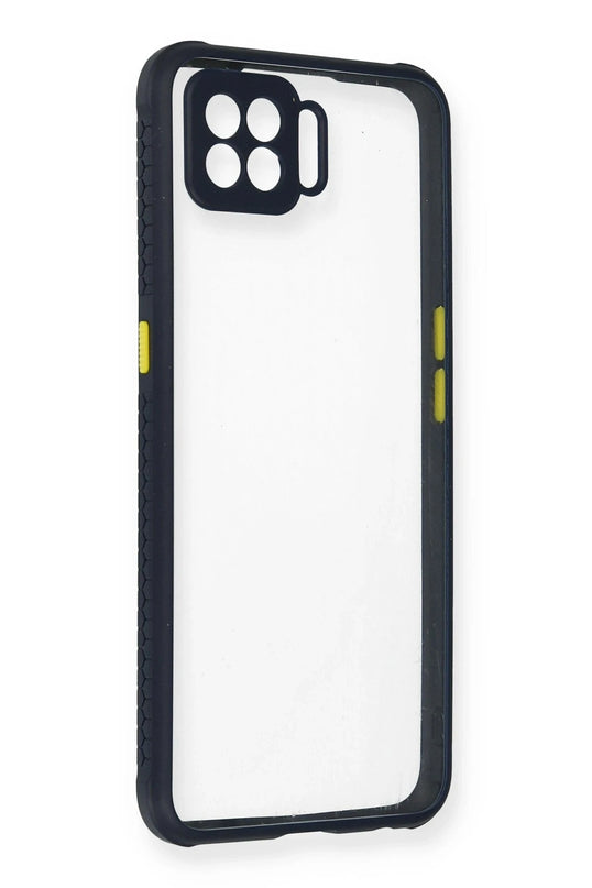 Oppo A73 Miami Şeffaf Silikon Kılıf - Lacivert