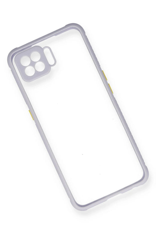 Oppo A73 Miami Şeffaf Silikon Kılıf - Lila 3