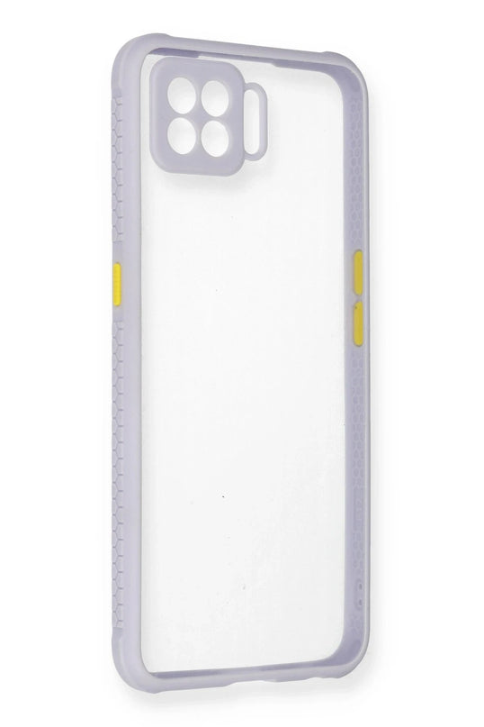 Oppo A73 Miami Şeffaf Silikon Kılıf - Lila