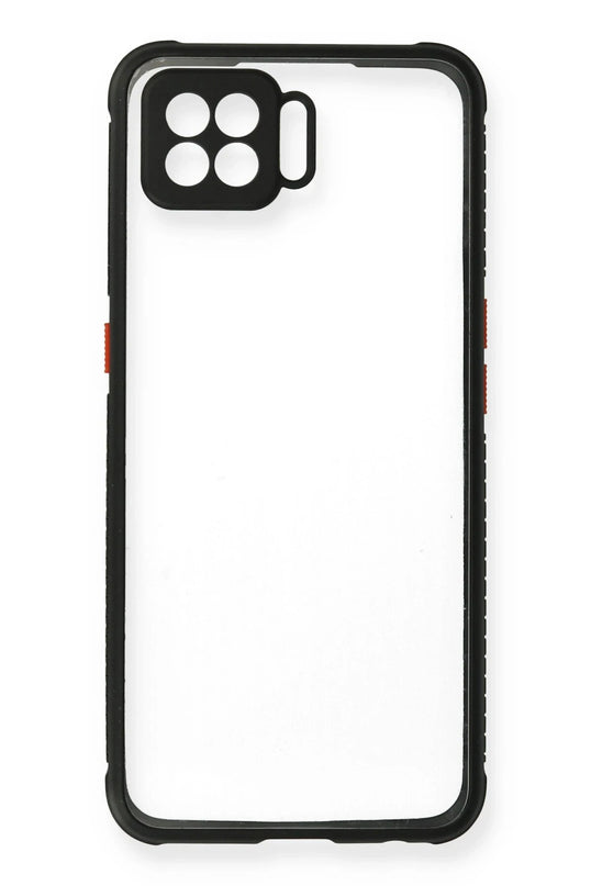 Oppo A73 Miami Şeffaf Silikon Kılıf - Siyah 2
