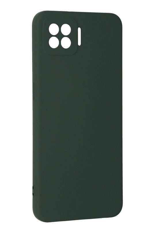 Oppo A73 Nano içi Kadife Silikon Kılıf - Koyu Yeşil 3