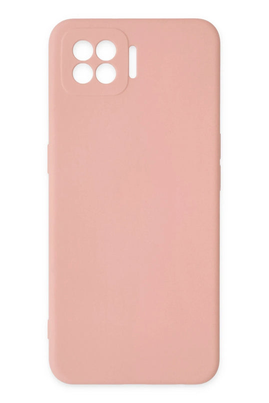 Oppo A73 Nano içi Kadife Silikon Kılıf - Pudra