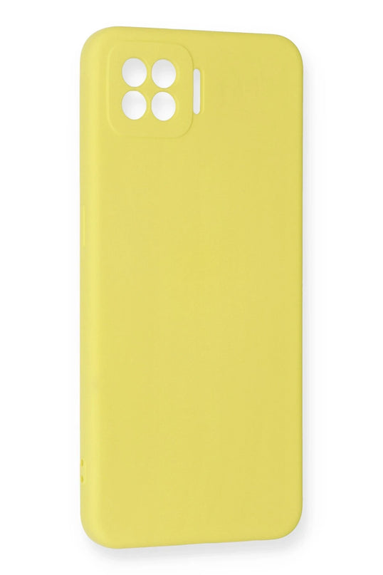 Oppo A73 Nano içi Kadife Silikon Kılıf - Sarı 2