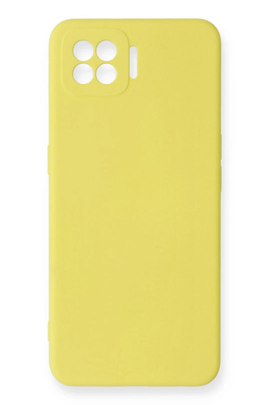 Oppo A73 Nano içi Kadife Silikon Kılıf - Sarı