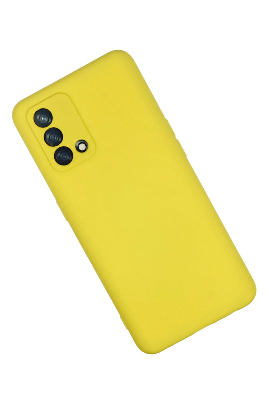 Oppo A74 4G Nano içi Kadife Silikon Kılıf - Sarı 2