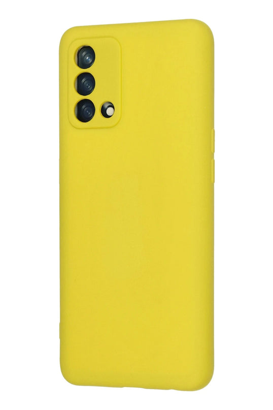 Oppo A74 4G Nano içi Kadife Silikon Kılıf - Sarı 3