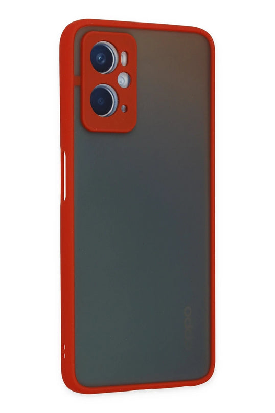 Oppo A96 Montreal Silikon Kapak Kılıf - Kırmızı 3