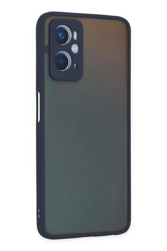 Oppo A96 Montreal Silikon Kapak Kılıf - Lacivert 3