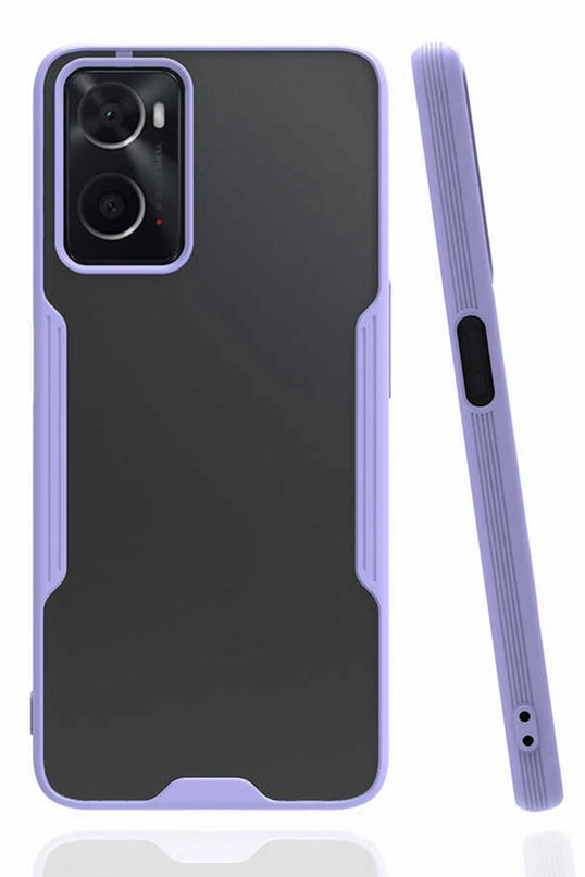 Oppo A96 Platin Silikon Kılıf - Lila