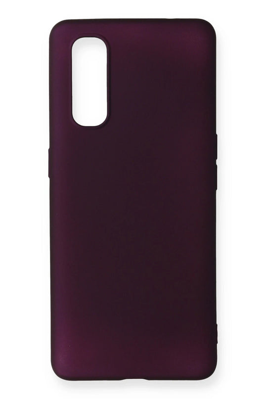 Oppo Find X2 First Silikon Kılıf - Mürdüm