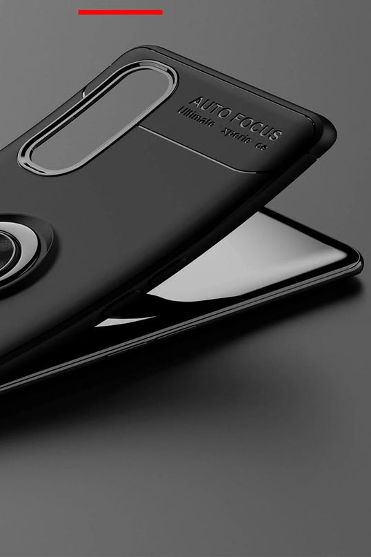 Oppo Find X2 Range Yüzüklü Silikon Kılıf - Mavi 4