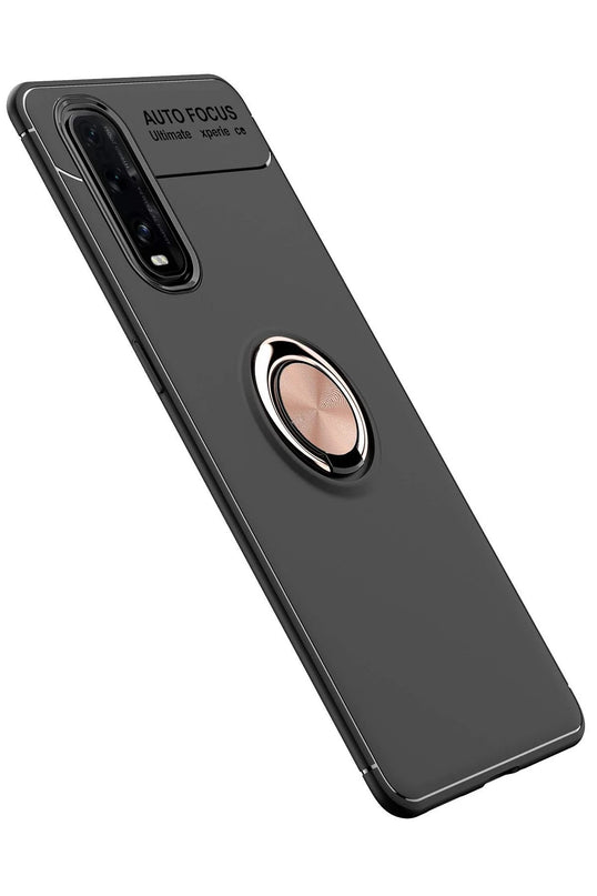 Oppo Find X2 Range Yüzüklü Silikon Kılıf - Siyah 2 2