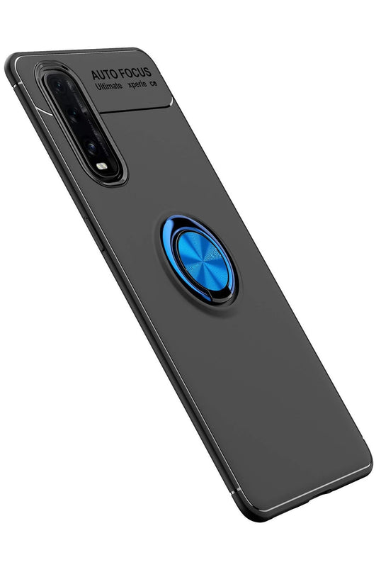 Oppo Find X2 Range Yüzüklü Silikon Kılıf - Siyah 3 2