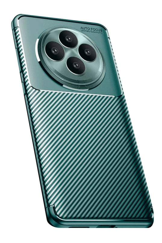 Oppo Reno 11 FS Auto Focus Karbon Kapak Kılıf - Koyu Yeşil
