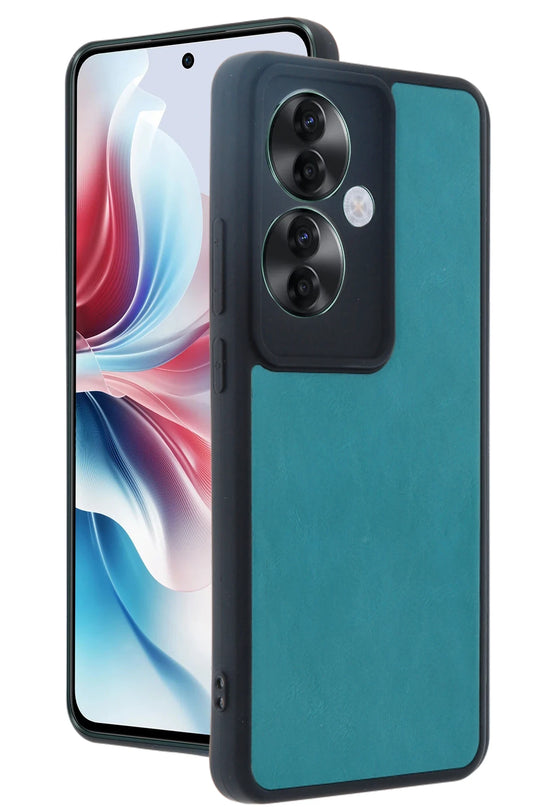 Oppo Reno 11F Aras Deri Kapak Kılıf - Açık Yeşil