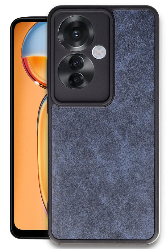 Oppo Reno 11F Aras Deri Kapak Kılıf - Lacivert