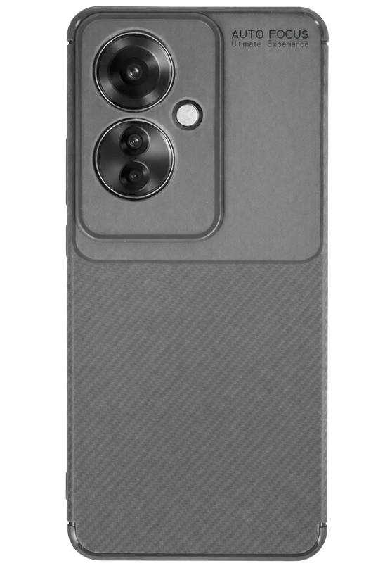 Oppo Reno 11F Auto Focus Karbon Kapak Kılıf - Gri
