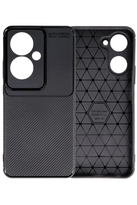 Oppo Reno 11F Auto Focus Karbon Kapak Kılıf - Siyah 3