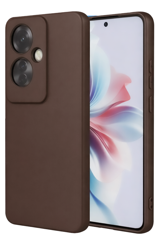 Oppo Reno 11F First Silikon Kılıf - Kahverengi
