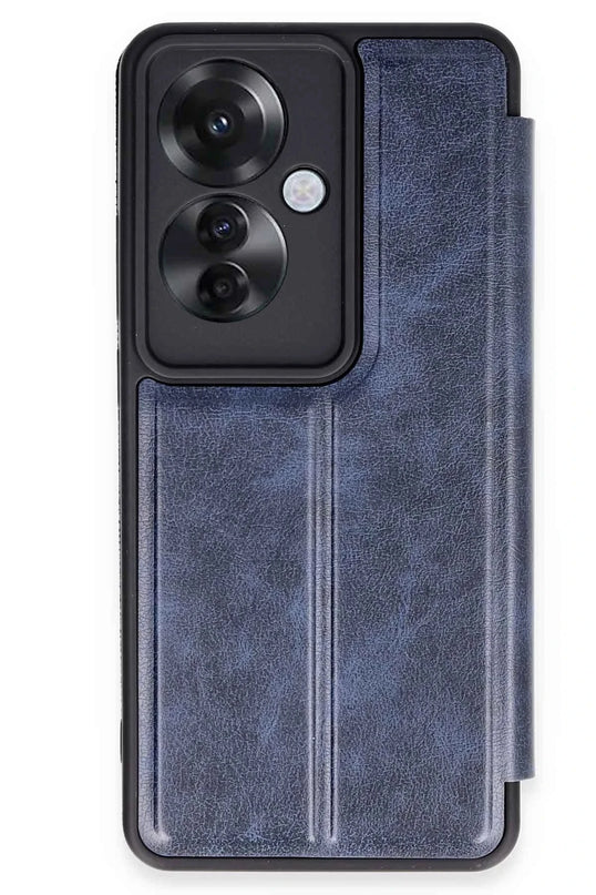 Oppo Reno 11F Flip Cover Kılıf - Lacivert