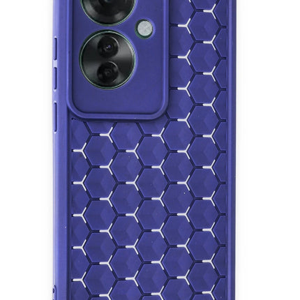 Oppo Reno 11F Petek Silikon Kapak Kılıf - Lacivert 2