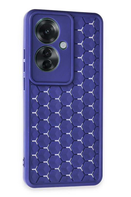 Oppo Reno 11F Petek Silikon Kapak Kılıf - Lacivert 2