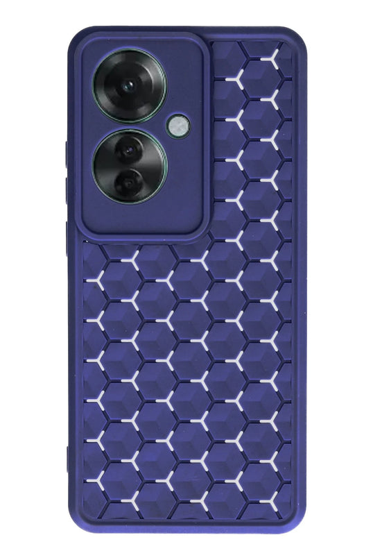 Oppo Reno 11F Petek Silikon Kapak Kılıf - Lacivert