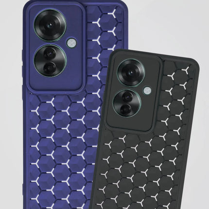 Oppo Reno 11F Petek Silikon Kapak Kılıf - Lacivert 3