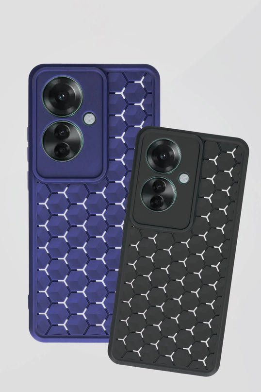 Oppo Reno 11F Petek Silikon Kapak Kılıf - Lacivert 3
