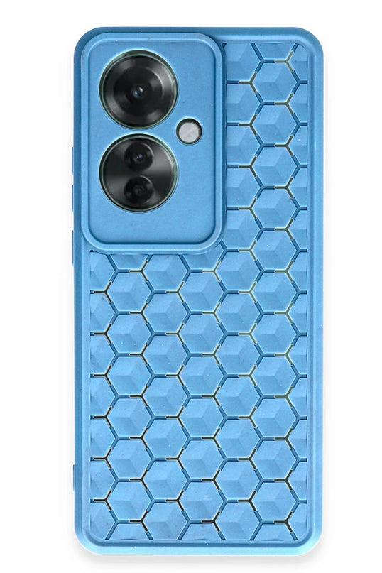 Oppo Reno 11F Petek Silikon Kapak Kılıf - Mavi