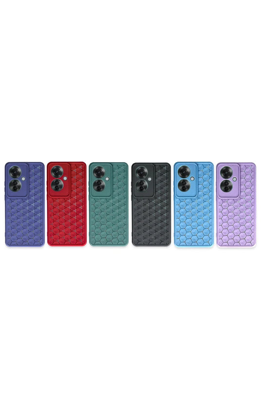 Oppo Reno 11F Petek Silikon Kapak Kılıf - Mavi 3
