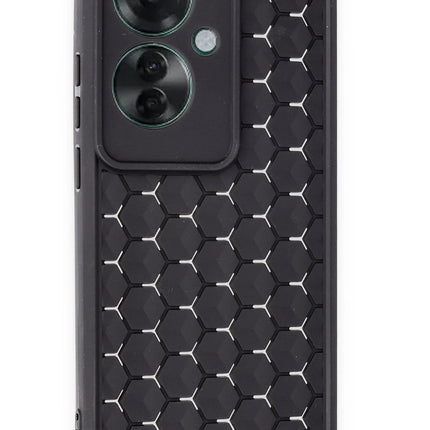 Oppo Reno 11F Petek Silikon Kapak Kılıf - Siyah 2