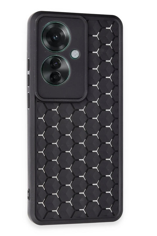 Oppo Reno 11F Petek Silikon Kapak Kılıf - Siyah 2