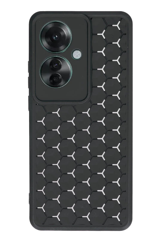 Oppo Reno 11F Petek Silikon Kapak Kılıf - Siyah
