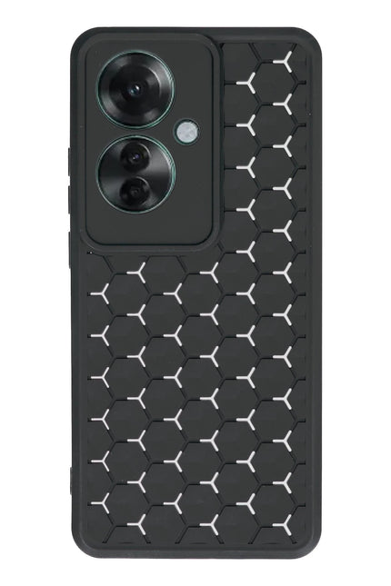 Oppo Reno 11F Petek Silikon Kapak Kılıf - Siyah