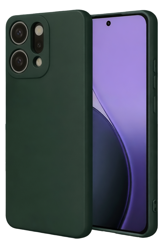 Oppo Reno 14 First Silikon Kılıf - Koyu Yeşil