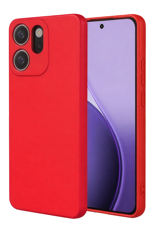 Oppo Reno 14F First Silikon Kılıf - Kırmızı
