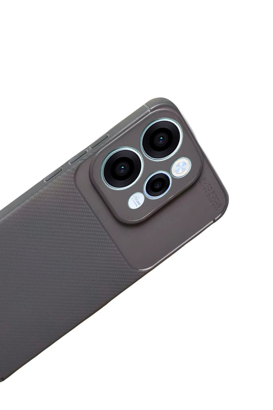 Oppo Reno 15 Auto Focus Karbon Kapak Kılıf - Gri 3